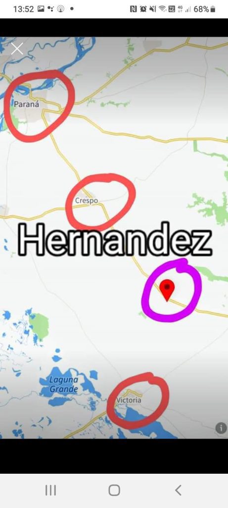 Dueño vende Importante terreno en Hernandez Entre Rios