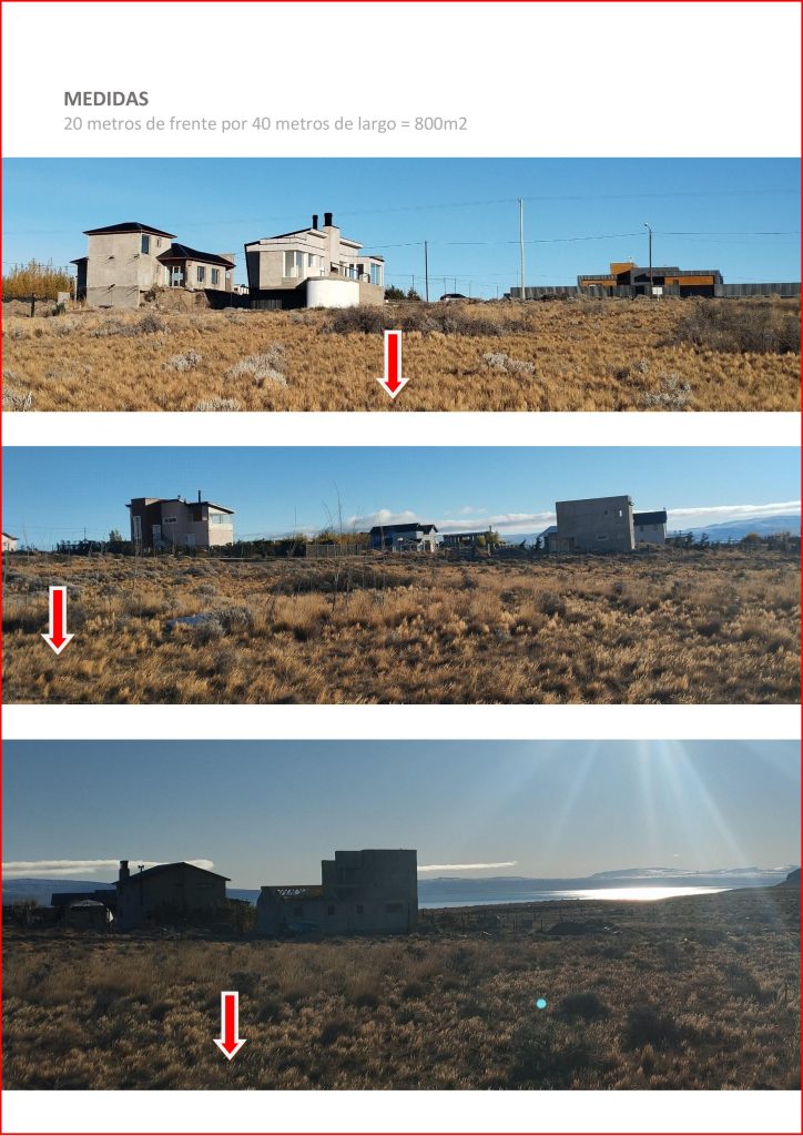 DUEÑO VENDE TERRENO FRENTE AL LAGO B° RESIDENCIAL - EL CALAFATE