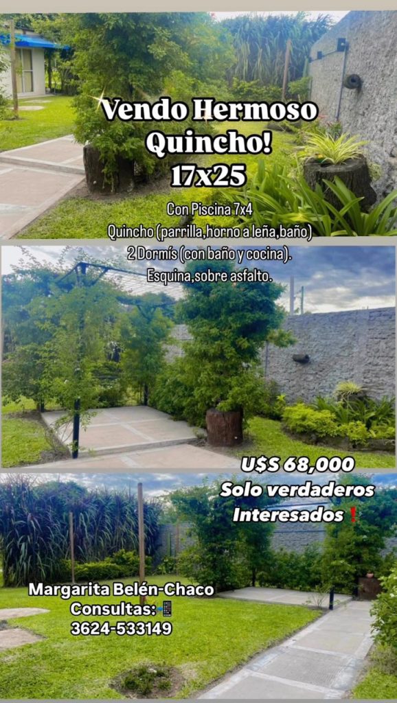 Quincho con 2 dormis,piscina,parrilla horno a leña. Exelente estado!