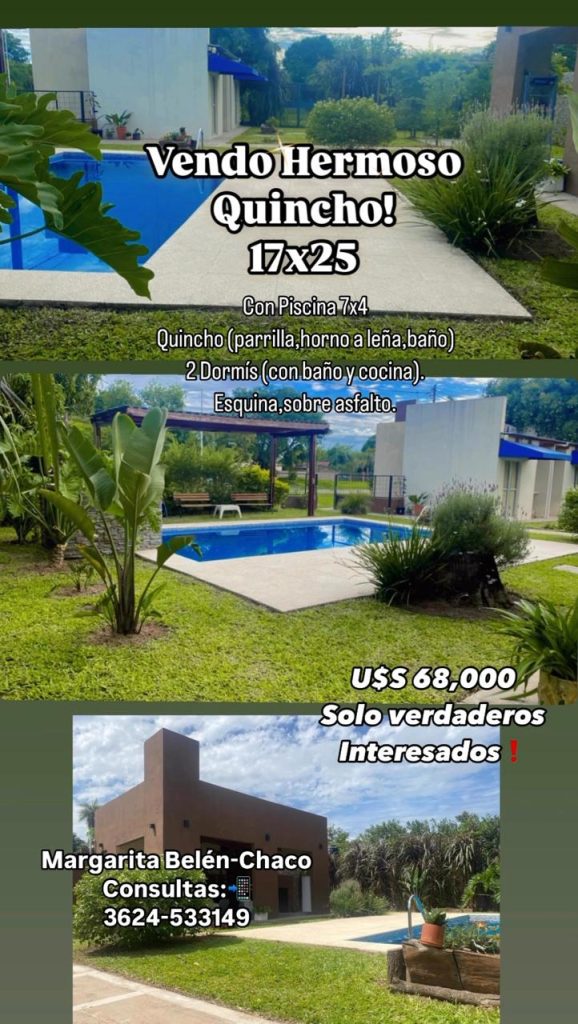 Quincho con 2 dormis,piscina,parrilla horno a leña. Exelente estado!