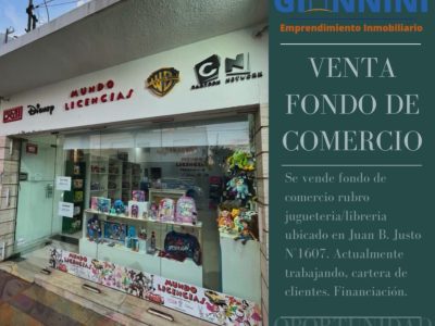 Se vende fondo de comercio rubro juguetería/libreria