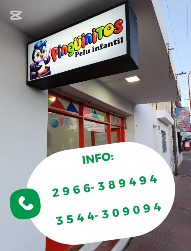 PELUQUERÍA INFANTIL PINGÜINITOS. Primer y Unica Pelu Infantil de Traslasierras