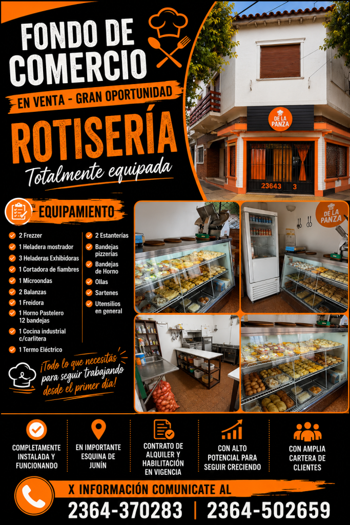 Venta Fondo de Comercio - ROTISERIA