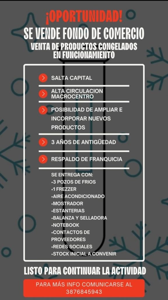 Fondo de comercio - Productos congelados